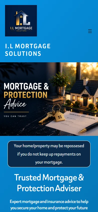 IL Mortgage Solutions website on mobile